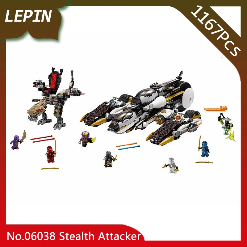 

Doinbby Store 06038 1167Pcs Ninja Series Stealth Attacker Model Building Blocks For Children Toys 70595 with original box