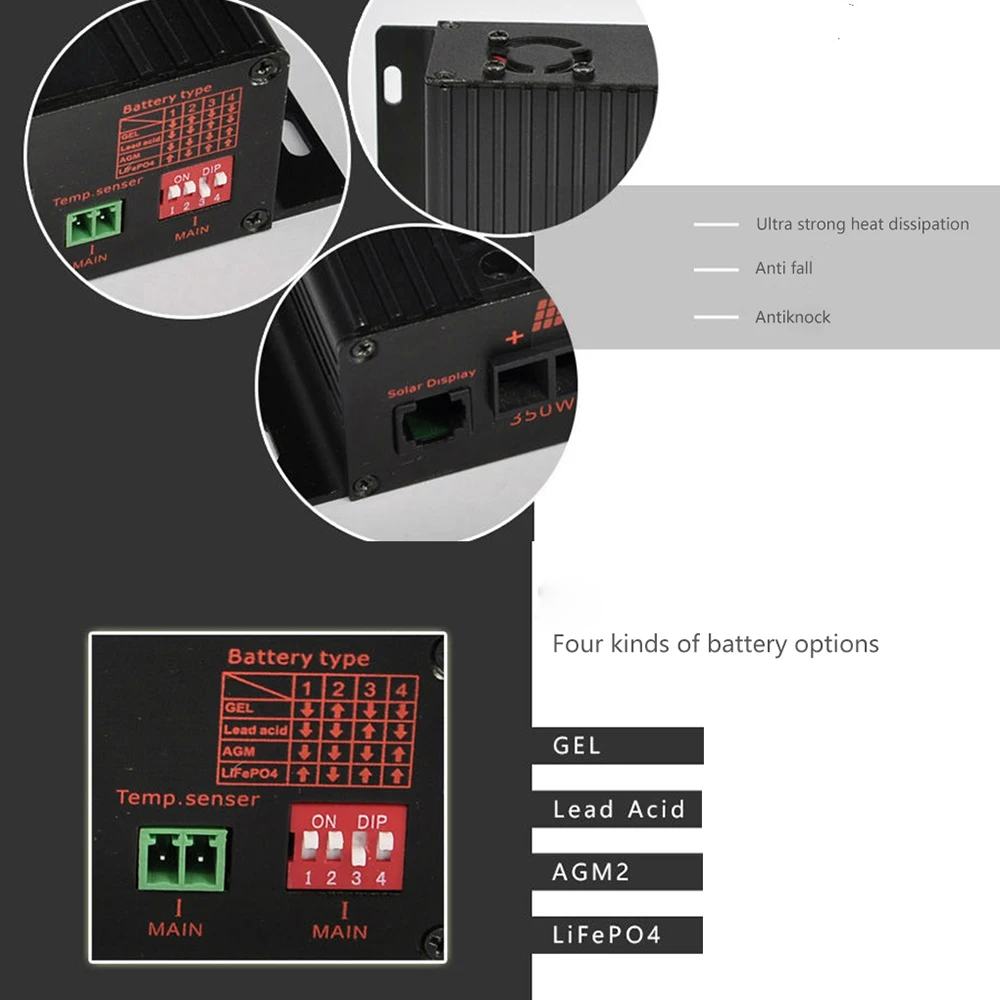 MPPT5012A-DUO MPPT 12A 12 V Солнечный контроллер заряда с ЖК-солнечным регулятором для солнечной панели зарядное устройство