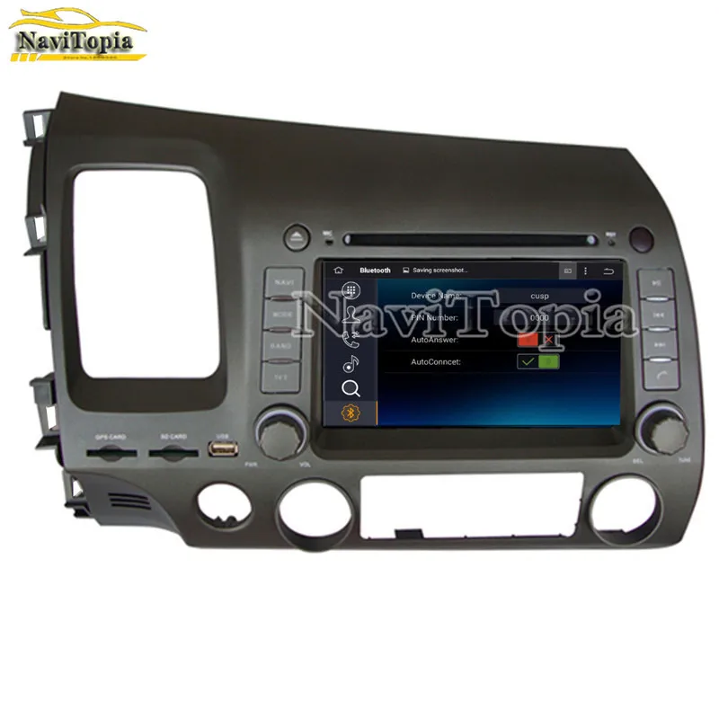 Perfect NAVITOPIA 4G RAM 64G ROM PX6 Android 9.0 Car DVD Multimedia Player GPS Navigation for Honda Civic left driving 2006-2011 7