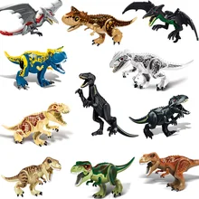 Montados blocos de construção brinquedos tamanho grande dinossauro mundo triceratops tyrannosaurus crianças modelo animal tijolos brinquedo para presentes dos meninos