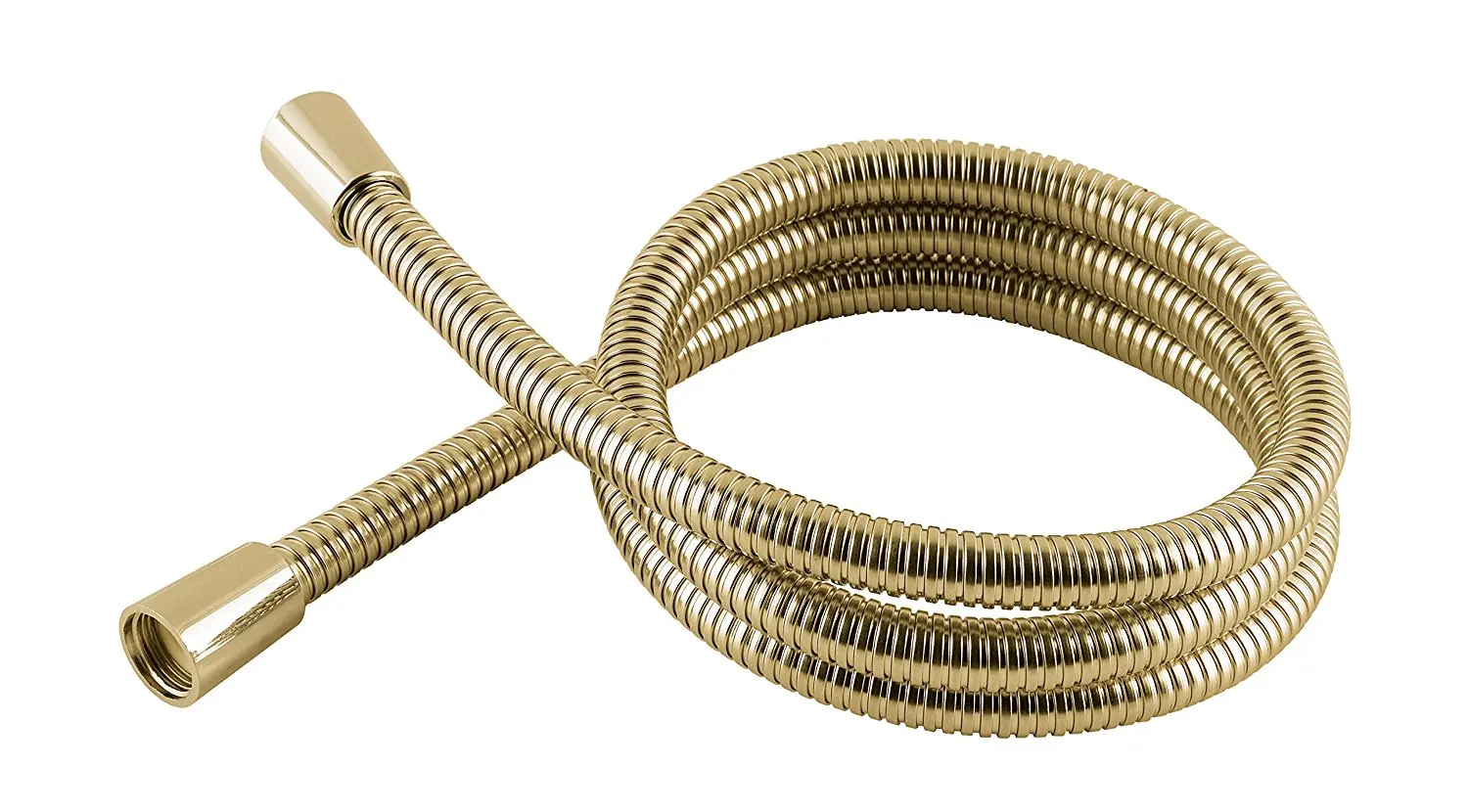Smooth Stainless Steel Gold Plate Shower Hose 1.5M Replacement Hand