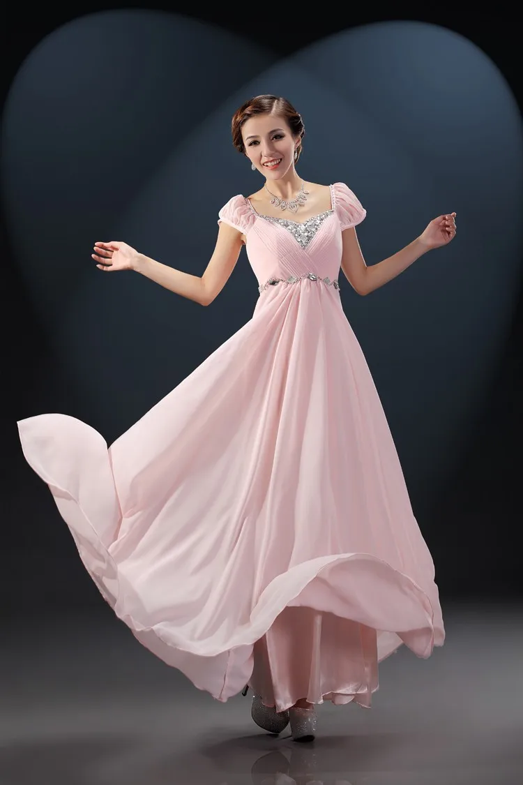 Robe Demoiselle D'honneur Сексуальная V образным вырезом шифоновое платье с украшением в