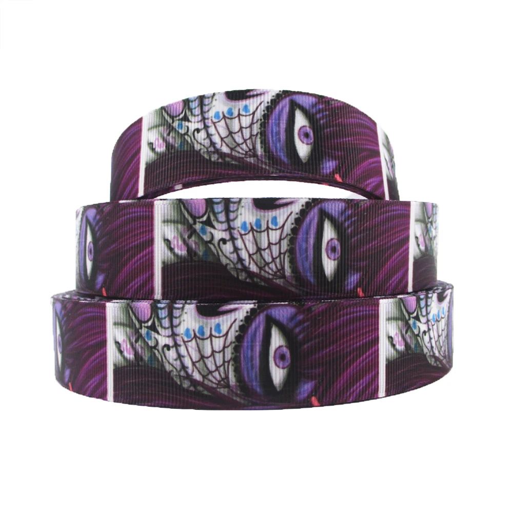 

David accessories 1"25mm halloween printed polyester grosgrain ribbon 10yards,DIY handmade materials, 10Yc2085