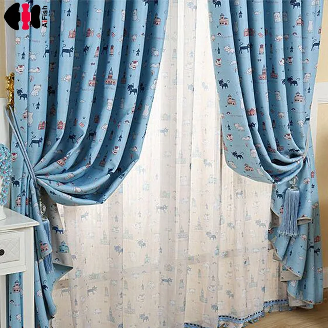 Best Offers Cat Printed Curtains for kids blackout curtains Blue Coffee Drapes Voile Kids Curtains for Children Living Room Bedroom WP235C Best Offers Cat Printed Curtains for kids blackout curtains Blue Coffee Drapes Voile Kids Curtains for Children Living Room Bedroom WP235C
