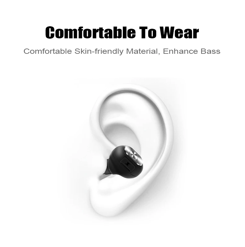 M J Capsule Wireless TWS Earbuds Bluetooth Earphone Headset with Mic Deep Bass Stereo Sound Sport Earphone For Samsung Iphone