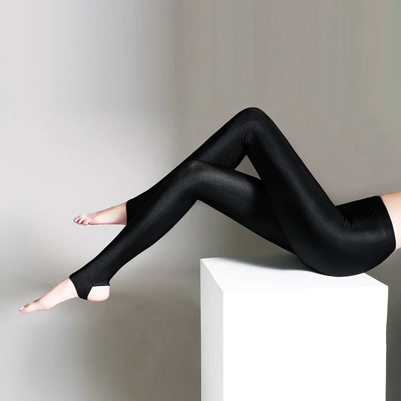 Женские Летние черные блестящие леггинсы большого размера, неоновые леггинсы, эластичные шелковые тянущиеся обтягивающие 9 штанов, обтягивающие штаны для активного отдыха