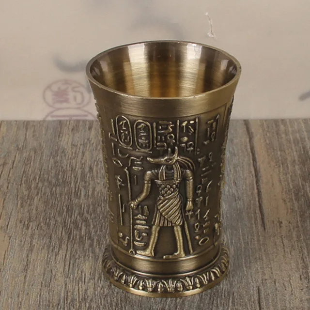 Ancient Egypt Metal Shot Glass 3 Pcs/Lot Bar Home Cocktail Liquor