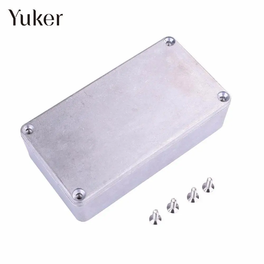 

Yuker Effect Pedal Case stomp Aluminum Metal Stomp Box Enclosure Accessory for Guitar Foot peda Silver With 4 x Screw 11*6*3cm