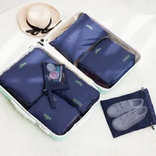 Высокое качество 7 шт./компл. Водонепроницаемый нейлон дорожные сумки Для женщин сетки большой вещевой мешок организовать Gament сумка Упаковка Кубики Чемодан