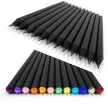12Pcs/Set) Cute Pencil Acrylic Diamond HB Pencil Stationery Items Drawing School Supplies Pencils for Gift Pencil Office Writing