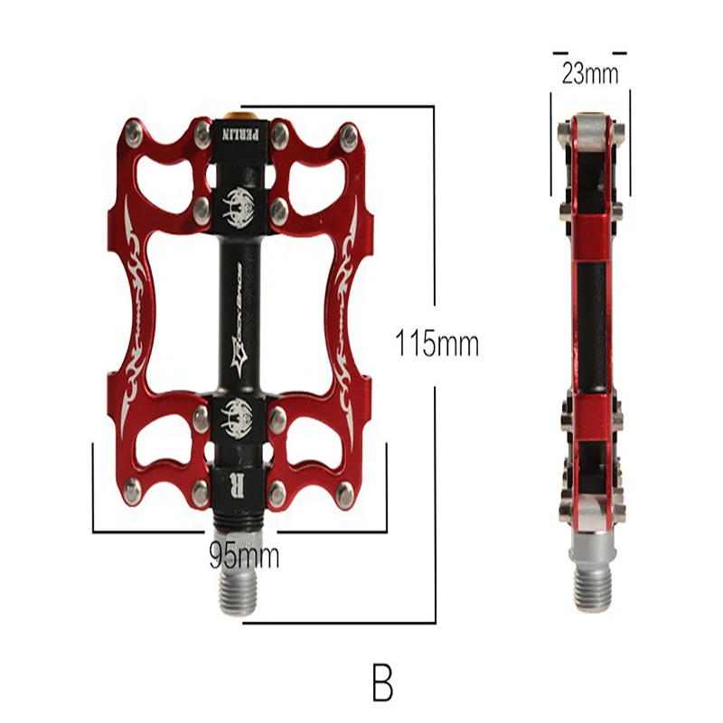 ROCKBROS MTB, педали для шоссейного велосипеда, педали для горного велосипеда, педали для езды на велосипеде, из алюминиевого сплава, полый, Сверхлегкий подшипник, BMX педали