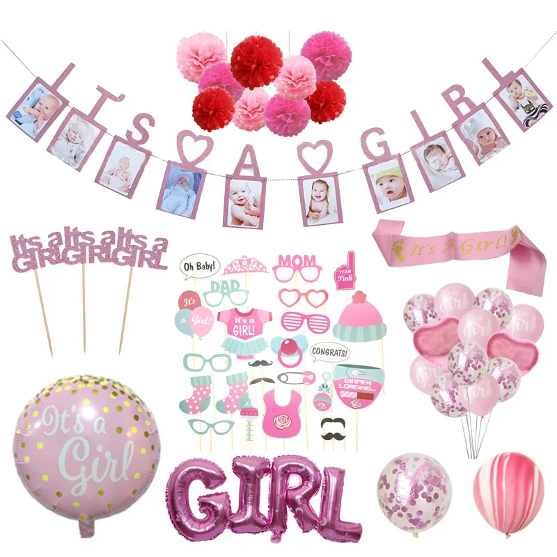 Chicinlife Its A Boy/Girl Banner Cake Topper Balloon Photo Booth Props Baby Shower Gender Reveal Birthday Party Decor Supplies Chicinlife Its A Boy/Girl Banner Cake Topper Balloon Photo Booth Props Baby Shower Gender Reveal Birthday Party Decor Supplies
