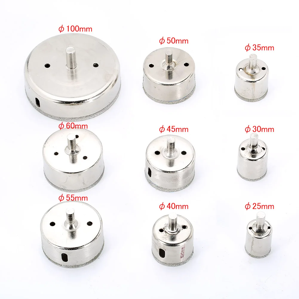 Newest Diamond Drill Bit Set 25-100mm Diamond Tools Hole Saw Use for Glass, Marble, Tile or Granite Newest Diamond Drill Bit Set 25-100mm Diamond Tools Hole Saw Use for Glass, Marble, Tile or Granite