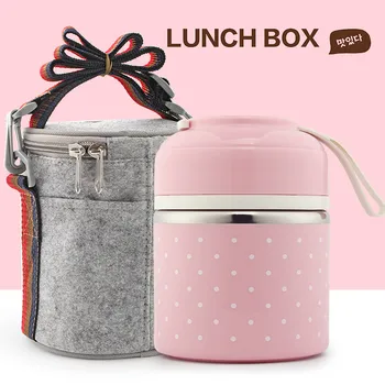 

Fashion Lunch Box Bento Thermos Flask Heated Container for Food Stainless Steel Table Ware Storage Lunch Box Picnic for People