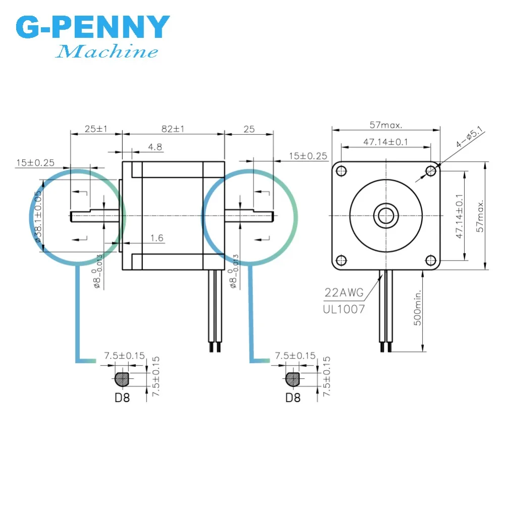 cnc a laser e 3d 4 chumbo nema stepper motor 02