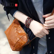 AETOO кожа литературный Sen ретро шаль назад в старый маленькая сумка сумки ручной работы кожа простой плечо Маленькие Пельменей