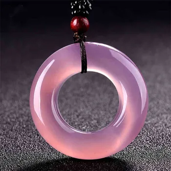 

wholesale True Natural Chalcedony Pendant Purple Necklace Pendant Gift for Women's Crystal Jades Jewelry