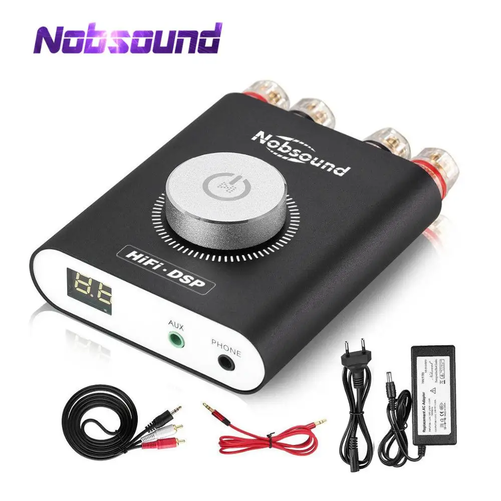 Nobsound Hi Fi DSP TPA3116 Digital Power Amplifier Hifi Stereo Audio Headphone Amp Bluetooth 5 0 Audio Receiver