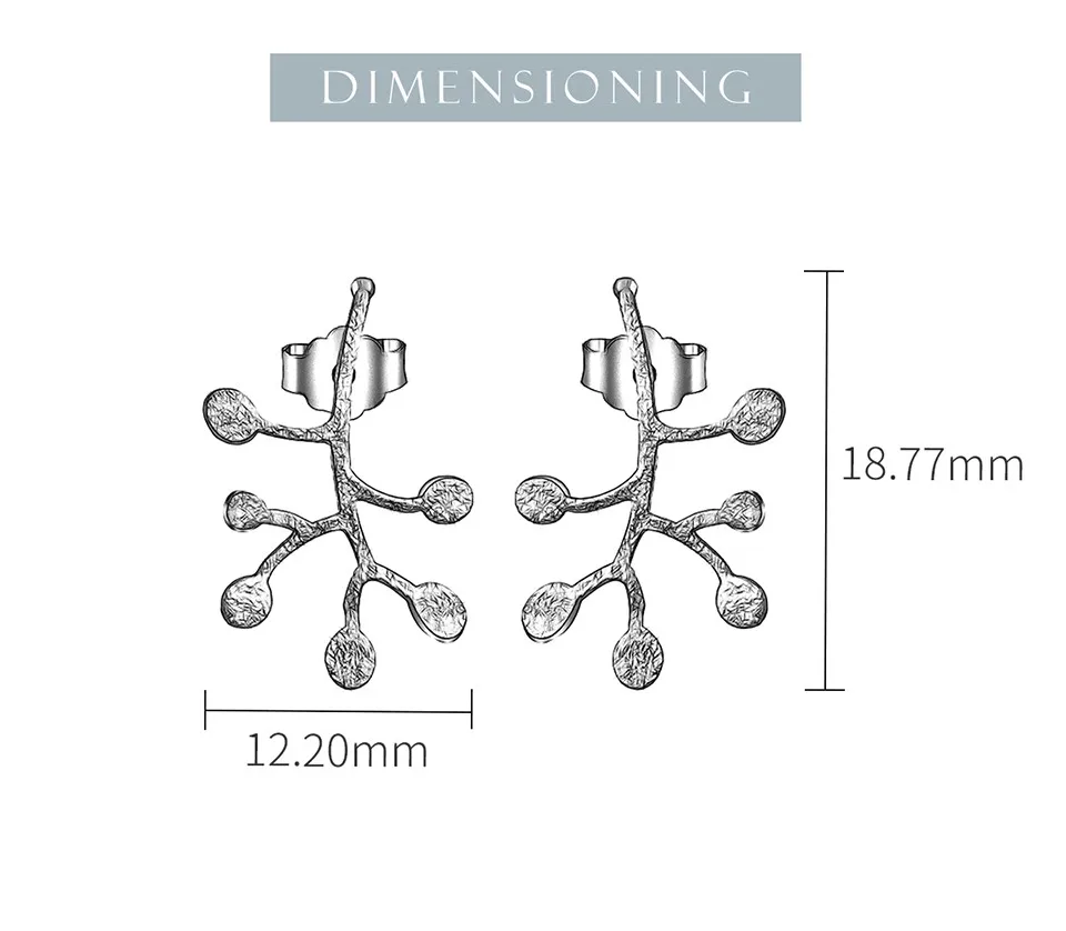 Новое Очень специальные листья деревьев серьги Подлинная стерлингового серебра 925 Ювелирные изделия ручной работы Оригинальные подарки