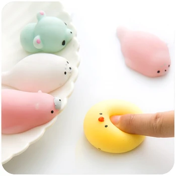 

50pcs/bag soft little animals decompression vent toys Cute squishy lovely Squeeze Stress Relief toys