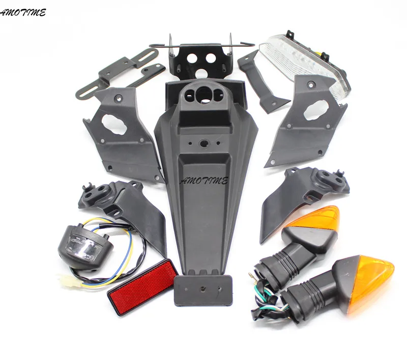 

Rear Fender Mudguard Rear Splash License Plate Frame Bracket Rear Tail FenderSemaphore brake light for Kawasaki ZX636 ZX-6R zx6r