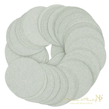 

Nicro 100/ 80/50Pcs Round Silver Glitter Paper Confetti for Wedding Birthday Party Table Scatter Decor DIY Kids Party Supplies