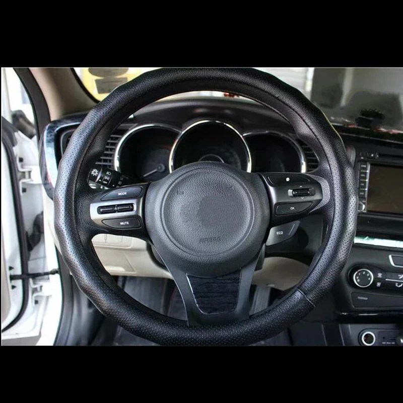 Для KIA K5 2011 2015 1 шт. дерево ABS хром для салона автомобиля отделка крышки рулевого