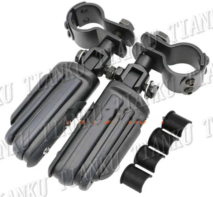 Мотоциклетная защита Краш бар подножка подножки для Yamaha Vstar 400 650 1100 1300 Virago Xv 250 535 750 1100 Road Star Custom - Цвет: Black