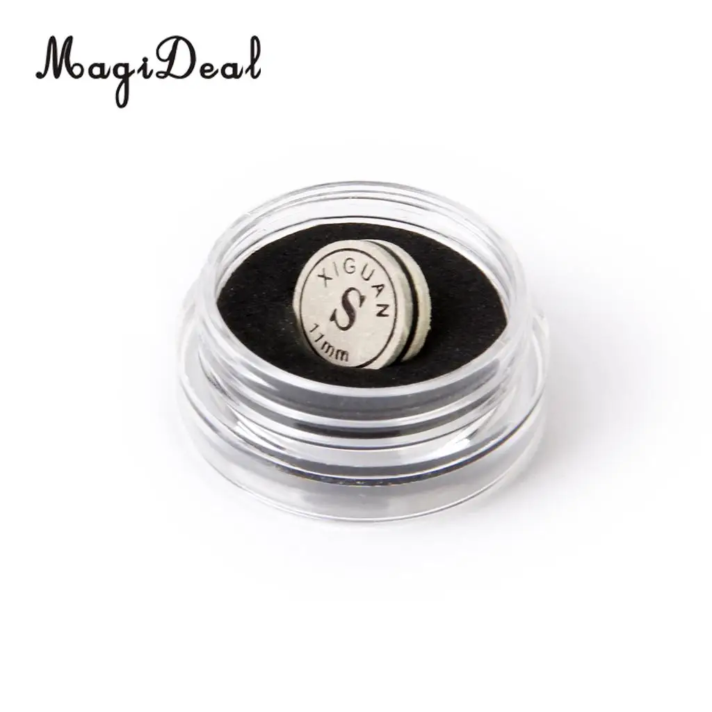 MagiDeal 1pc 11mm Snooker Cue Tip Artificial Leather Humidity Resistant Box Glue on Rate S Indoor Game Snooker Billiard Access