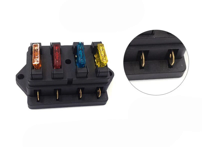 

12V/24V 4 Way Car Truck Auto Blade Fuse Box Holder Circuit Standard with fuse