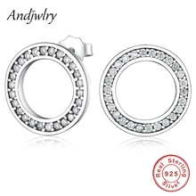 Новинка, 925 пробы, серебряные круглые серьги с прозрачными фианитами, сделай сам, ювелирное изделие для свадьбы, женские серьги, сделай сам, ювелирное изделие Berloque