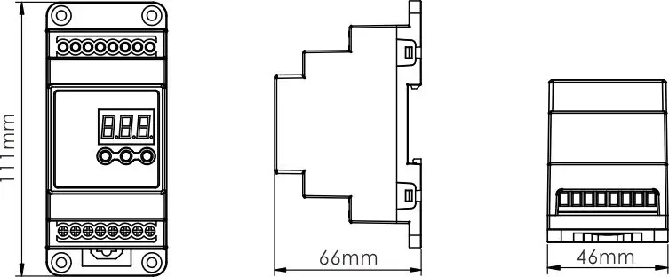 BC-831-DIN DC12-24V вход 10A * 1CH выход, постоянное напряжение din-рейку DMX512 декодер цифровой дисплей трубки для Светодиодные полосы света ленты