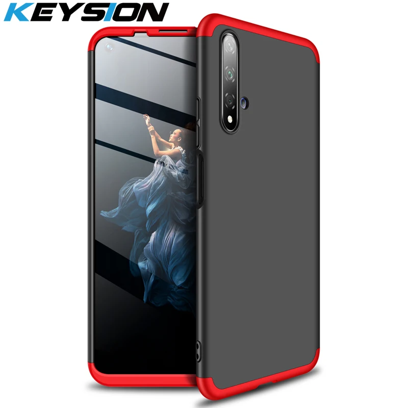 

KEYSION Phone Cases For Huawei Honor 20 Pro 20i 10i 8X Max Matte Hard PC 3 in 1 Shockproof Back Cover For Huawei Nova 5 Pro 5i