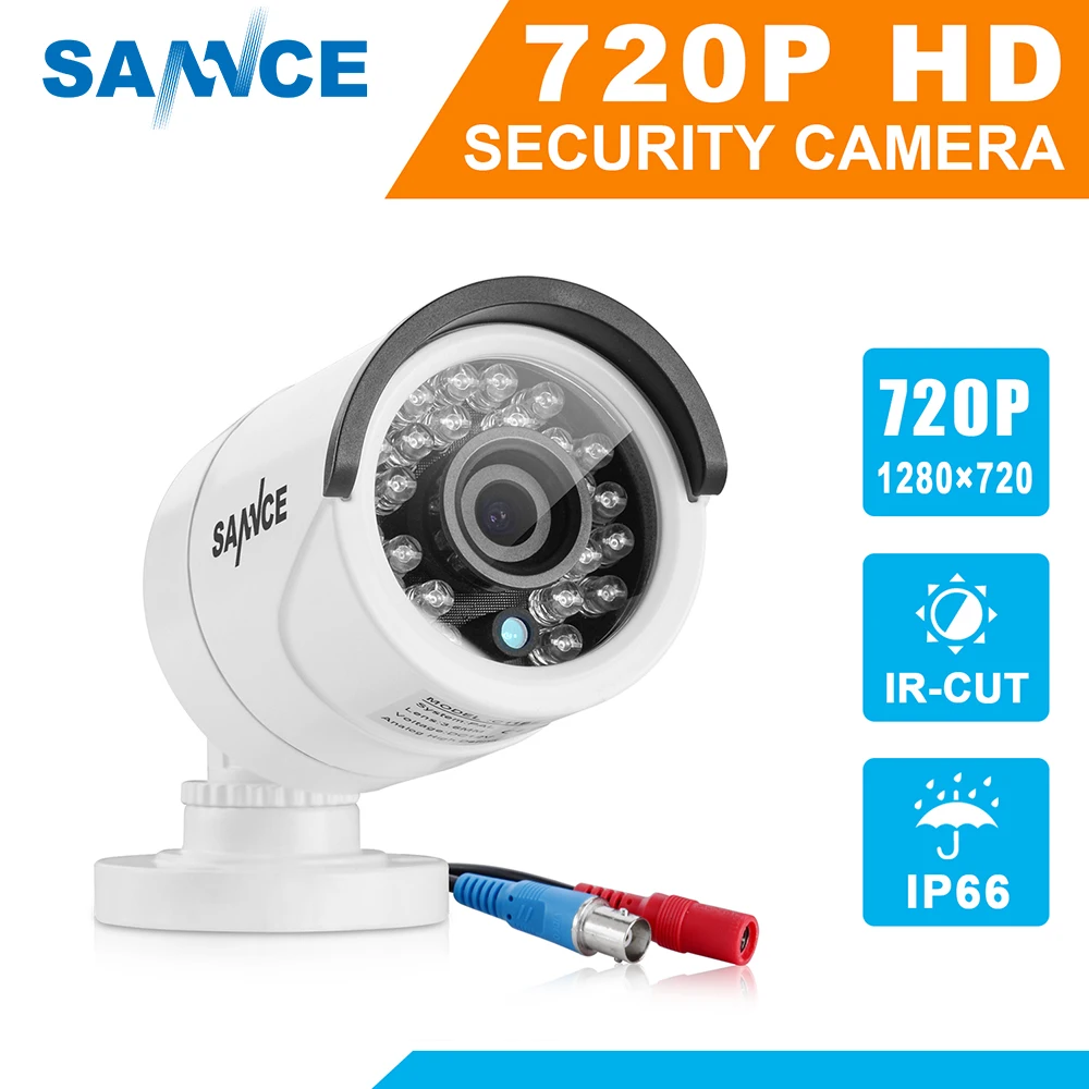 SANNCE 720P CCTV Camera 1200TVL IR Cut Filter Day/Night Vision Video Outdoor Waterproof IR Bullet Surveillance Security Camera SANNCE 720P CCTV Camera 1200TVL IR Cut Filter Day/Night Vision Video Outdoor Waterproof IR Bullet Surveillance Security Camera
