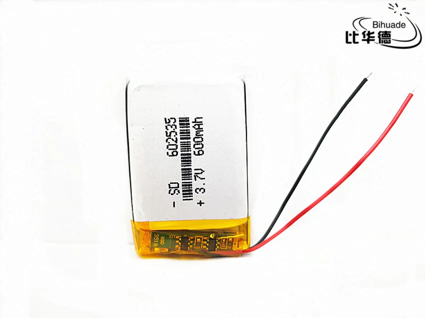 Полимерный литий-ионный аккумулятор 3,7 V, 600mah 602535 062535 CE FCC паспорт безопасности токсичных веществ сертификация качества