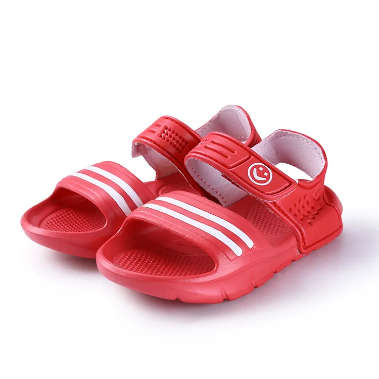 Новая летняя коллекция детской одежды сандалии, не скользящие, износостойкие, маленький мальчик Повседневные босоножки для мальчиков и девочек; детские летние сандалии - Цвет: Red