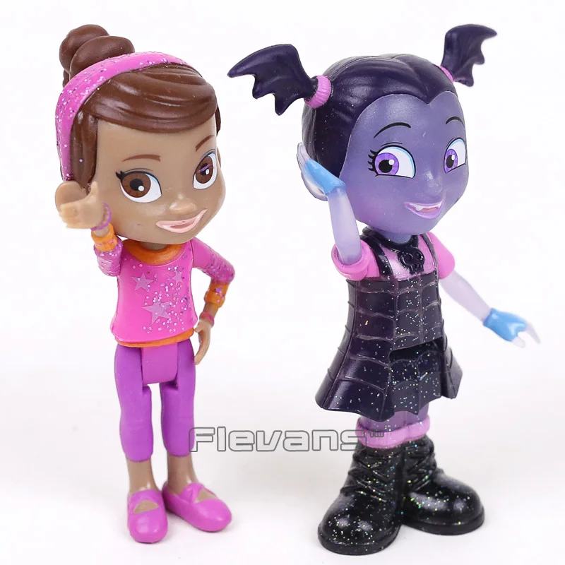 Junior Vampirina вамп ПВХ Фигурки игрушки для Штаны для девочек с рождественским изображением подарок(8 см), 2 шт./компл