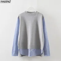 Fake-Two-piece-Sweater-Women-s-Bottom-Shirt-2017-Round-Pullover-Shirt-Long-Sleeve-Knitting-Sweater.jpg_200x200