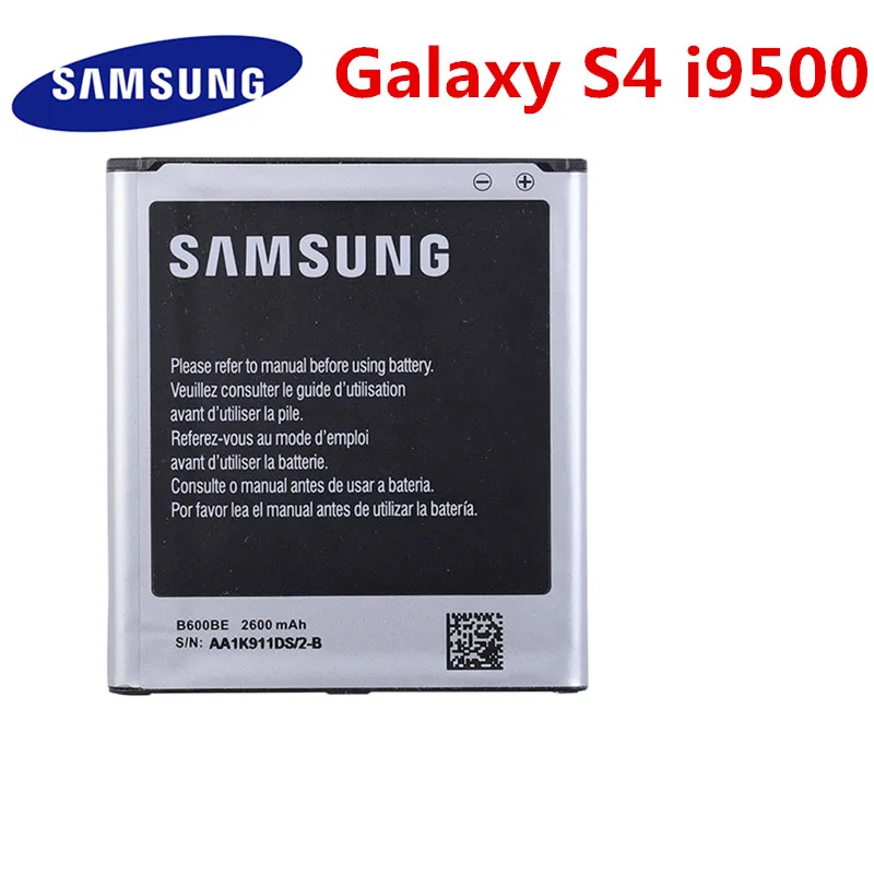 Оригинальный аккумулятор Samsung B600BE B600BC для Galaxy S4 i9500 i9505 i959 i337 i545 i9295 e330s сменный 2600