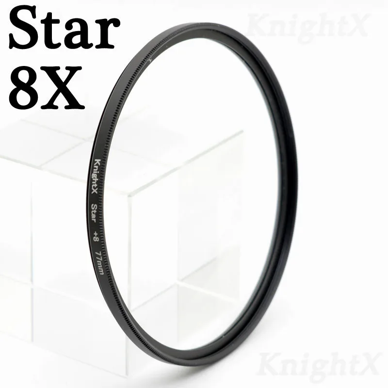 KnightX FLD UV CPL поляризатор ND Star фильтр объектива камеры для canon sony nikon 52 мм 58 мм 67 мм фото d5100 2000d 1200d 60d 50d набор - Цвет: Star 8X