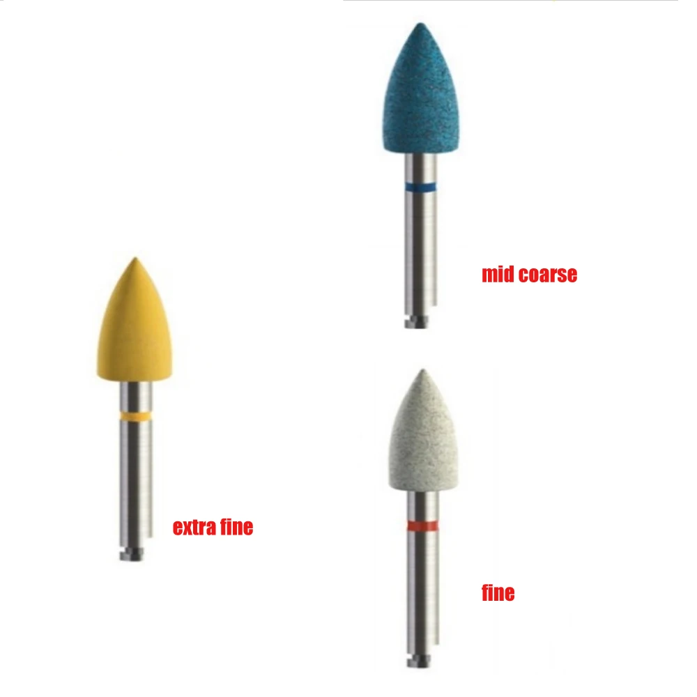 

1PC Dental Diamond Polishing head polisher Diamond No need polish paste for emax zirconia highly polish used on low speed handle
