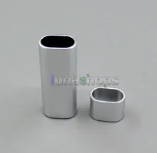 LN006155 Full Metal Headphone Audio Y Splitter Adapter For Pure Silver Flat DIY Custom Cable Dia 6 8mm 4mm
