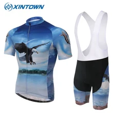 Xintown Pro Велоспорт Джерси комплект/велосипед Форма цикла рубашка Ropa Ciclismo/Велосипедный Спорт Одежда MTB Велосипедная форма Велоспорт комплект синий