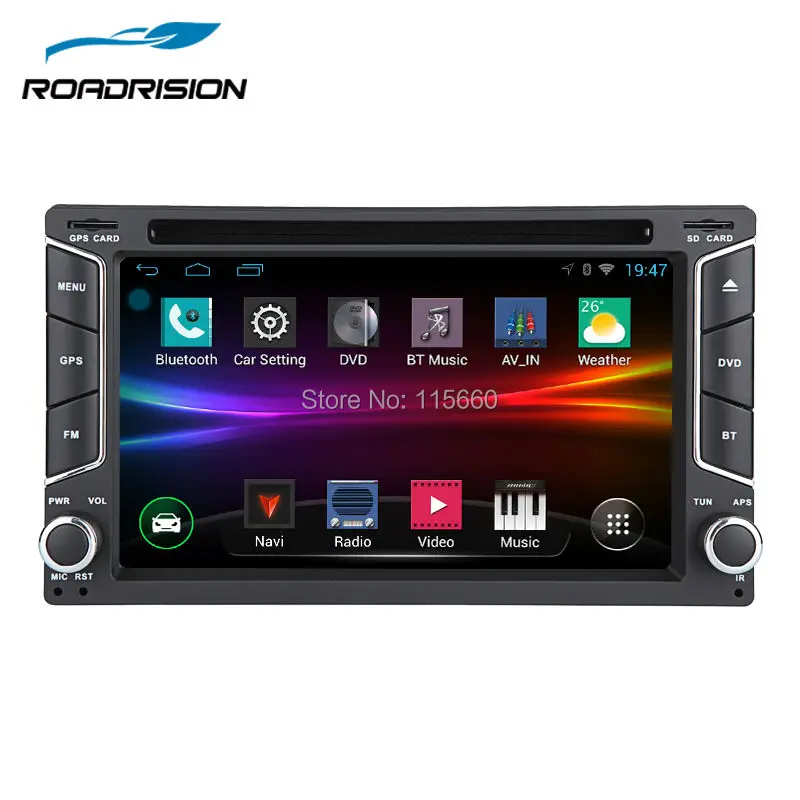 Универсальный Автомобильный мультимедийный блок RoadRision Android 6 0 четыре ядра DVD GPS