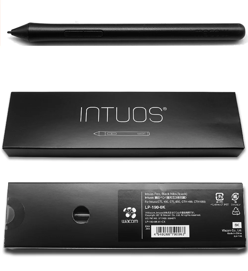 Wacom оригинальные аксессуары intuos Pen LP-190 графический планшет стилус для Wacom CTL-490 \ 690 CTH-490 \ 690 CTL 472 \ 672 планшетов