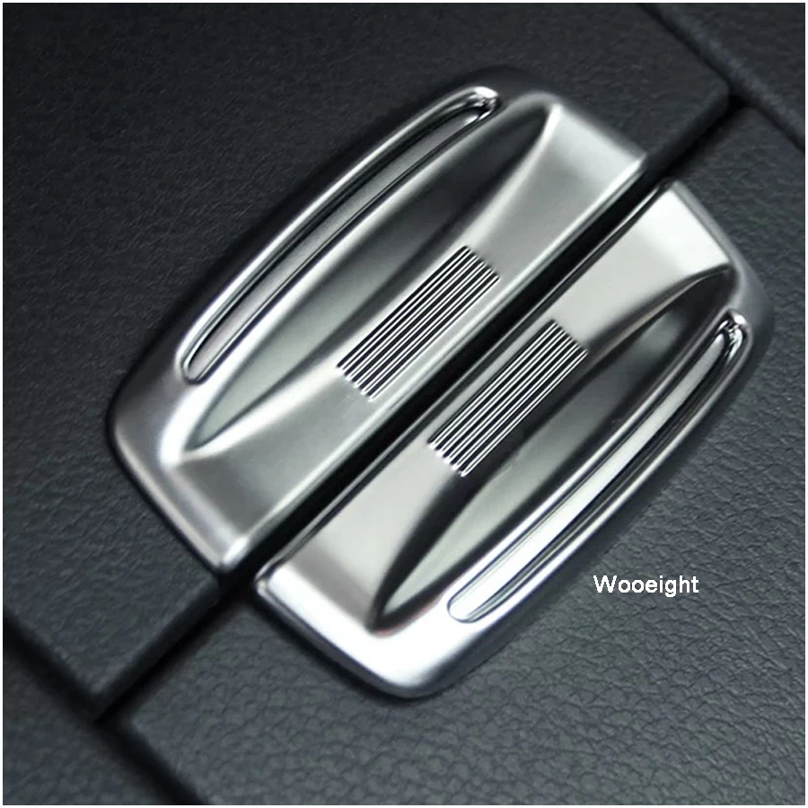2Pcs Silver Armrest Cover Storage Box Trim For Toyota Highlander  Kluger (XU50) 2014 2015 2016 2017 Car Styling Chrome Trim (4)