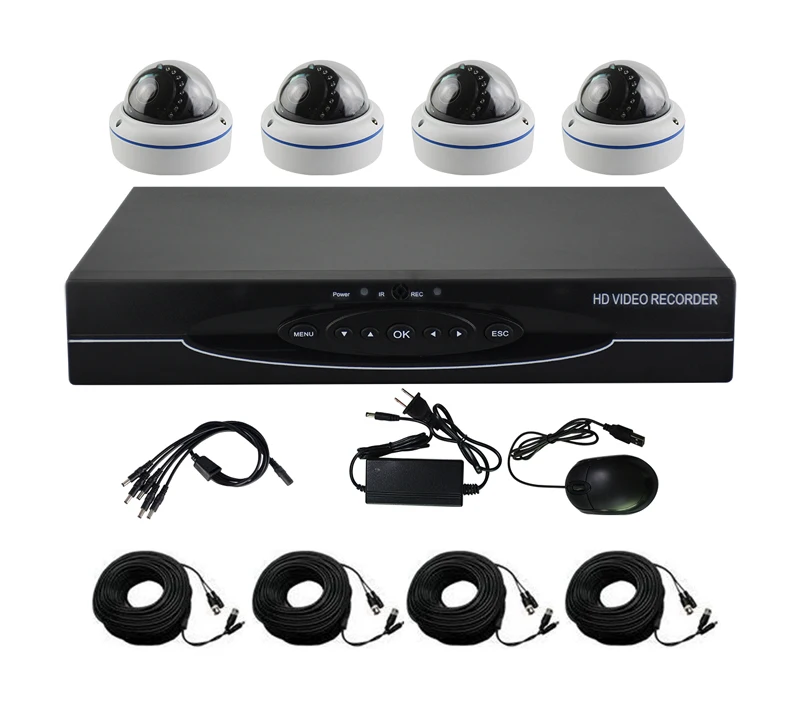 

4CH CCTV System 4CH 1080 DVR 4PCS 2.0MP IR Weatherproof Outdoor CCTV Camera 2500TVL Home Security System Surveillance Kits