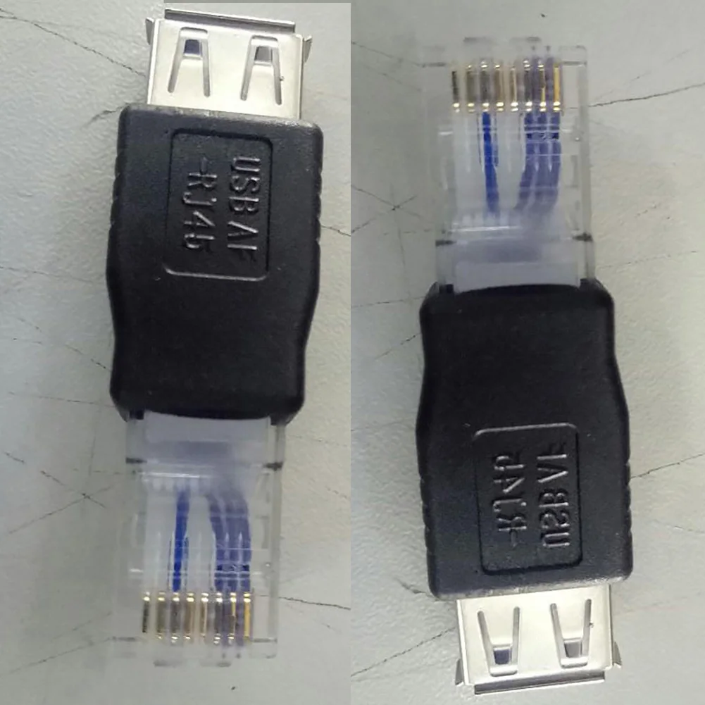 

RJ45 Male To Female Router Plug Ethernet Lan Network Interface Device USB Portable Adapter