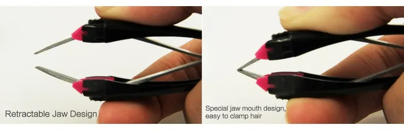 Jellend автоматически Нескользящие пинцеты косметические инструменты для удаления волос с крышкой челюсти автоматический пинцет для бровей выдвижной пинцет
