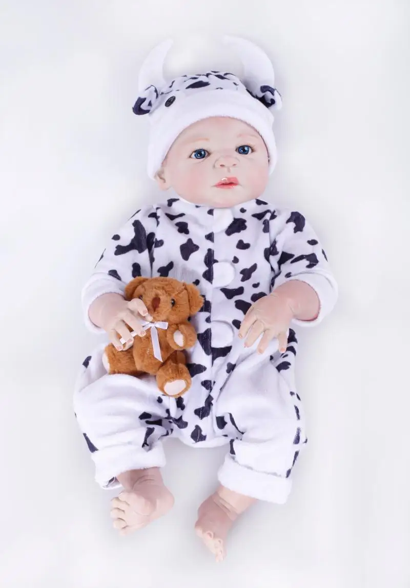 Silicone reborn boy dolls 58CM Lifelike Baby Reborn Newborn Toys for Children gift bonecas reborn